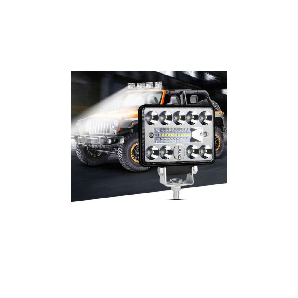 54W Szuper Erős LED Munkalámpa, Szúrófény Járművekre/ szögletes IP67 18LED