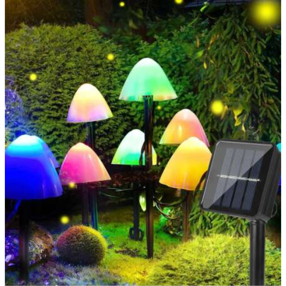 10 db-os RGB LED szolár kerti lámpa gomba alakú éjszakai fény és hangulatvilágítás