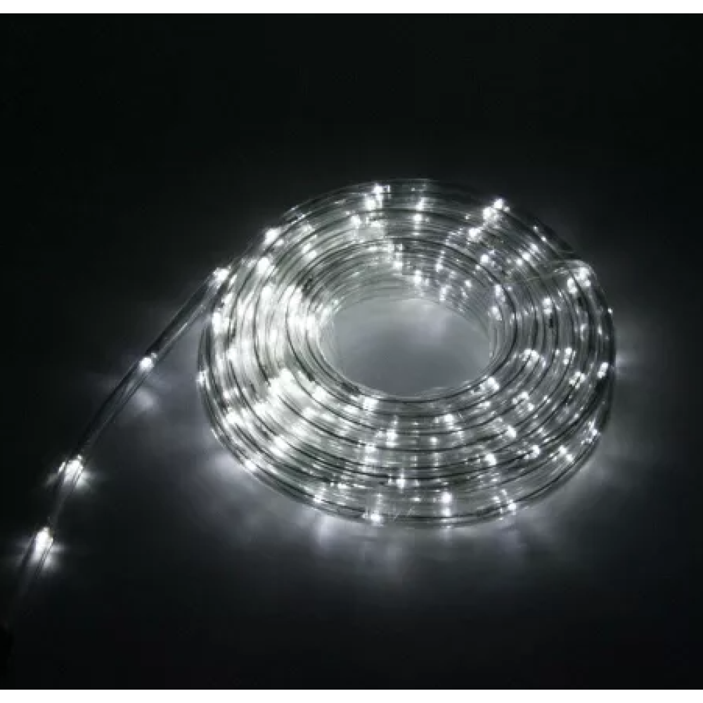 Dekorációs LED fényfüzér vízálló borítással - 8 világítási mód, hideg fehér és kék színben! / 200 LED, 10 méter 